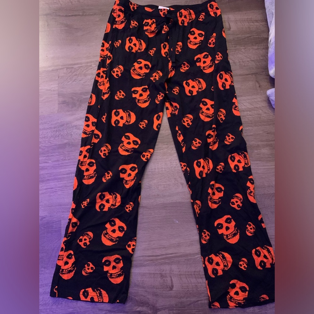 Reddish-Orange and Black The MisFists Sweatpants (L)